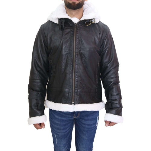 B3 Bomber Aviator Black Leather Jacket