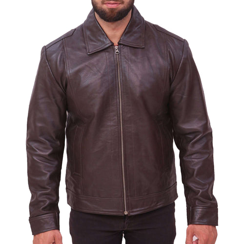 Men's Vintage Brown Leather Jacket