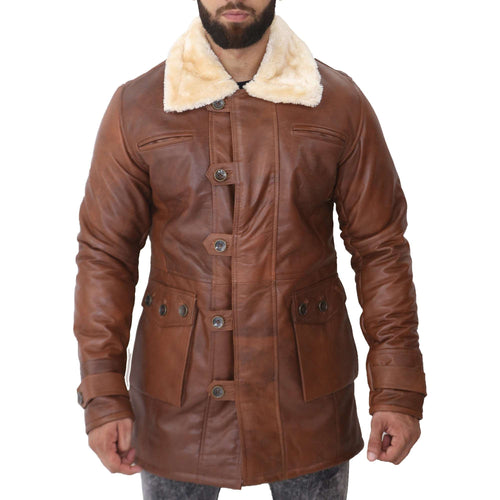 Dark Knight Rises Brown Bane Leather Coat