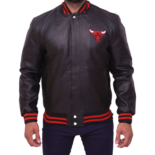 Chicago Bull Black Vintage Bomber Jacket
