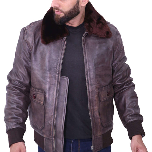 G1 US Navy Flight Distressed Brown Jacket