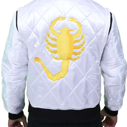 Ryan Gosling Drive Scorpion White Jacket