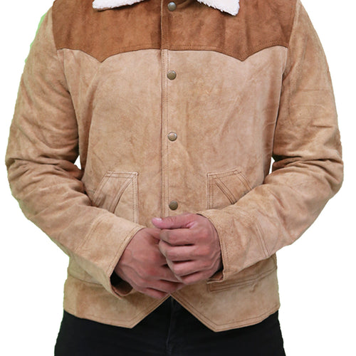 Yellowstone S03 John Dutton Genuine Men's Suede Leather Jacket