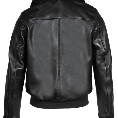 Mens A2 Black Aviator Bomber Leather Jacket