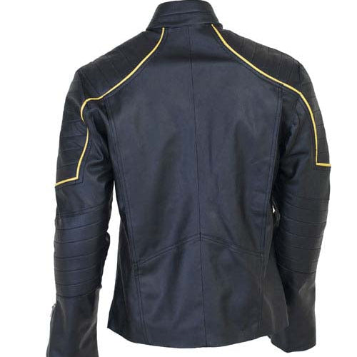 Batman Yellow and Black Leather Jacket