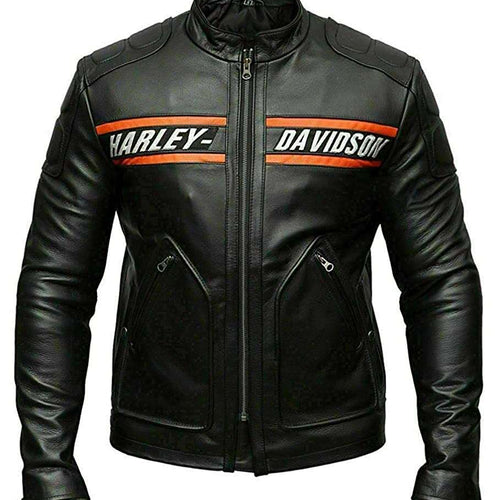 Bill Goldberg WWE Black Harley Davidson Biker Leather Jacket