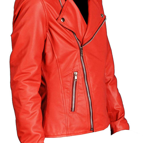 Women Riverdale Southside Serpent Red Leather Jacket