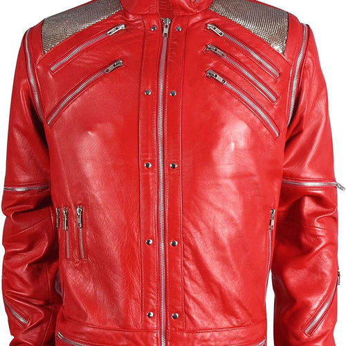 Michael Jackson Beat It Red Leather Jacket