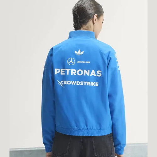 Adidas x Mercedes-AMG PETRONAS F1 Team Blue Wonder Track Jacket For Sale