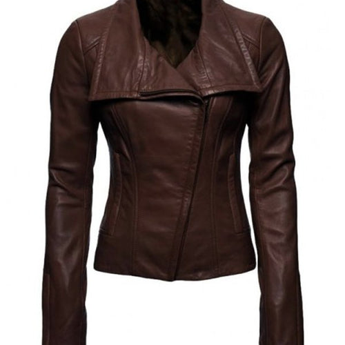 Arrow TV Series Lyla Michaels Brown Leather Jacket