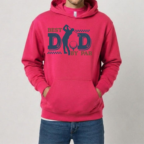 Best Dad By Par Golf Pink Hoodie