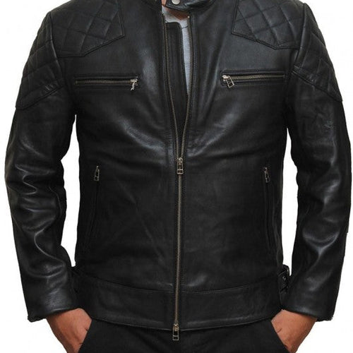 David Beckham Black Leather Jacket
