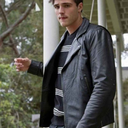 Kissing Booth 2 Noah Flynn Black Leather Jacket