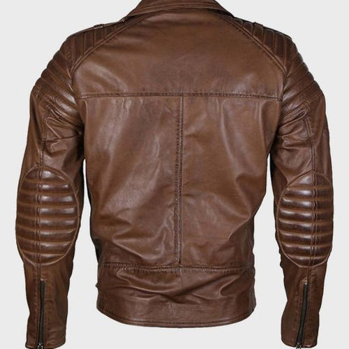 Mens Brown Motorcycle Leather Jacket