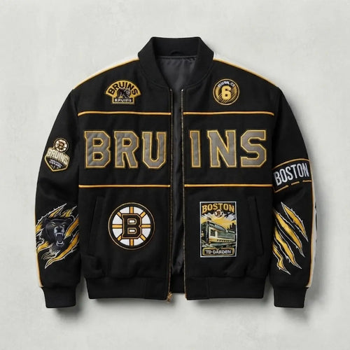 Charlie McAvoy Boston Bruins Black Bomber Black Jacket