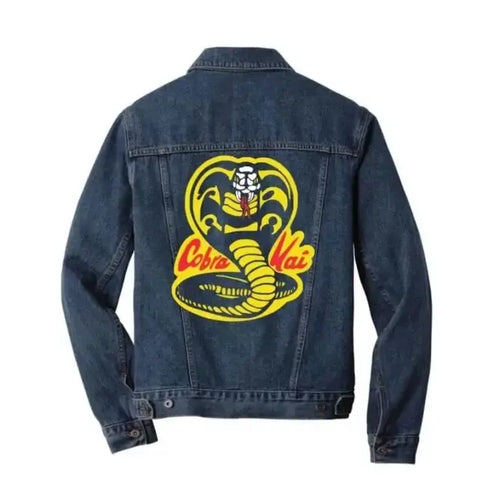 Cobra Kai Snake Logo Denim Blue Jacket
