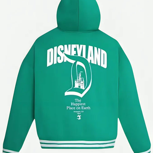 Disneyland Varsity Green Hoodie For Men & Women