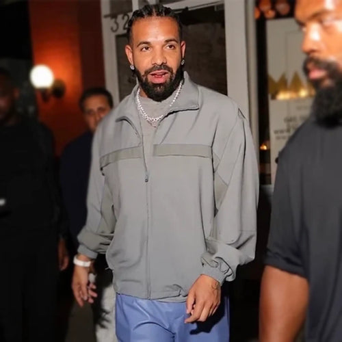 Drake New York City Prada Mohair Wool Grey Jacket