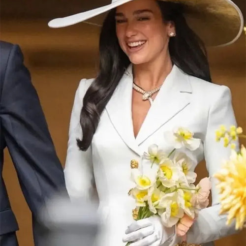 Dua Lipa Wedding White Blazer