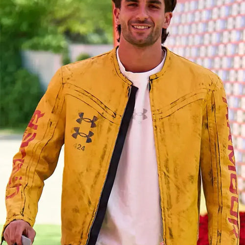 Ferran Torres Under Armour x 424 Yellow Leather Jacket