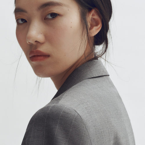 H&M x Stella McCartney Double-Breasted Grey Wool Blazer