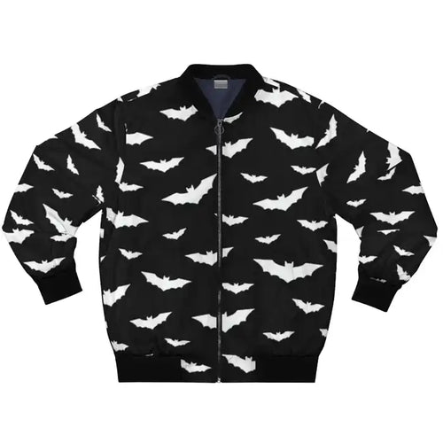 Halloween Bat Print Bomber Jacket