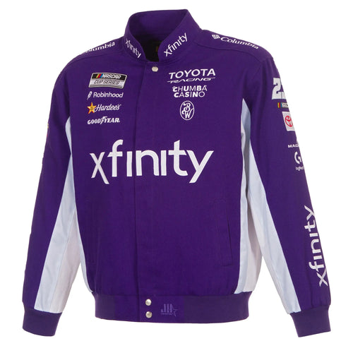 JH Design Bubba Wallace Purple Xfinity Twill Racing Jacket