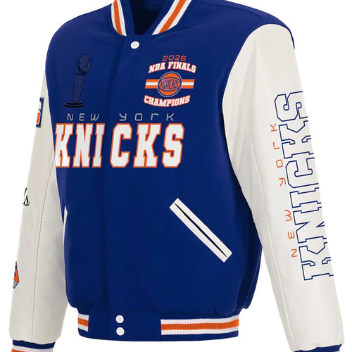 JH Design New York Knicks 2026 Champion Varsity Jacket