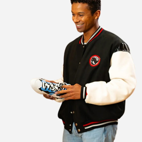 Jaafar Jackson 2026 Milano Italy Varsity Black Jacket