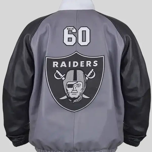 Jeff Hamilton Raiders Vegan Leather  Zip Jacket