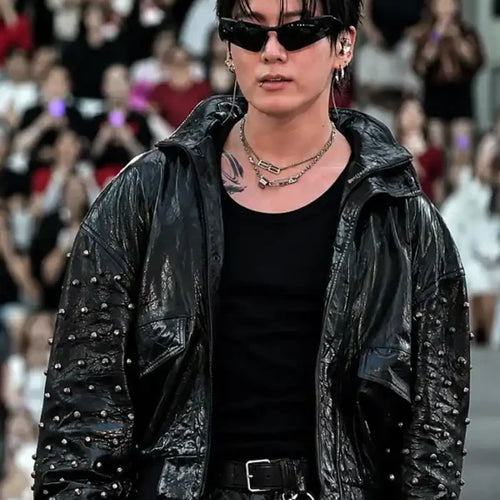 Jungkook Custom Balenciaga Arirang Paris Tour Studded Jacket
