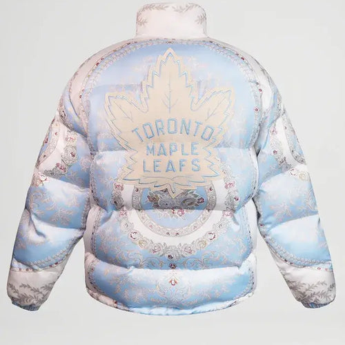 Justin Bieber Custom Toronto Maple Leafs Puffer Zipper Jacket