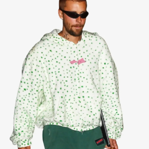 Justin Bieber NYC 2026 Polka Dot Skylrk Zip Hoodie