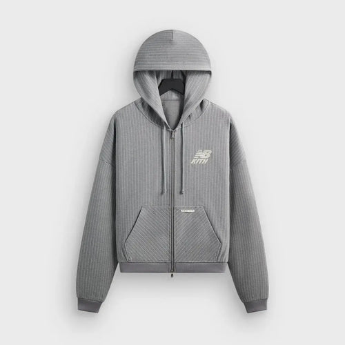Kith & New Balance Pinstripe Braxton Zipper Hoodie