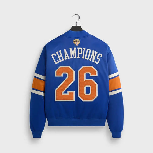 Kith New York 2026 Knicks  Champions Blue Bomber Jacket