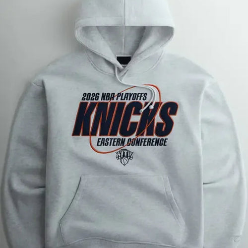 Shop Kith X New York Knicks NBA Playoffs Fleece Hoodie