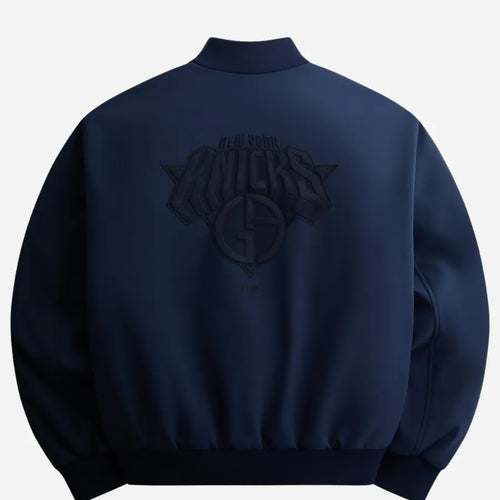Kith x Giorgio Armani NY Knicks Blue Bomber Jacket