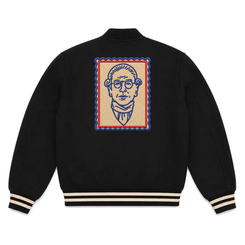 LARRY x Kidsuper Letetrmen Black Jacket