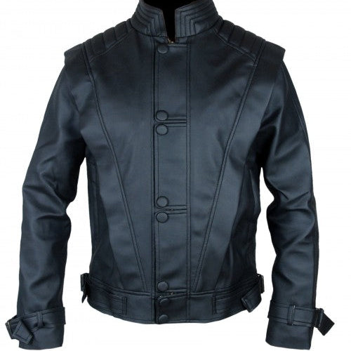 MICHAEL JACKSON BLACK THRILLER COSTUME MEN'S LEATHER JACKET