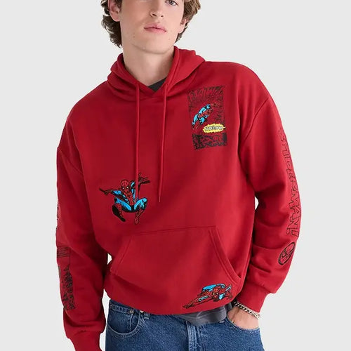 Marvel Aéropostale Spider-Man Comic Boxy Hoodie