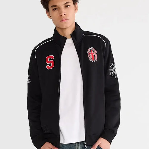 Marvel Aeropostale Spider-Man Track Black Jacket