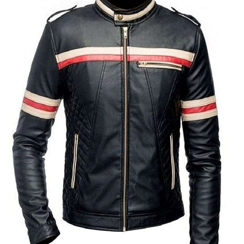 Red-And-White-Striped-Black-Motorcycle-Jacket