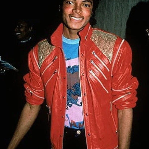 Michael Jackson Beat It Red Leather Jacket