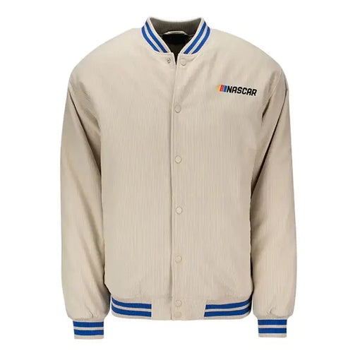 NASCAR 2026 All Logo Patches Corduroy Varsity Jacket