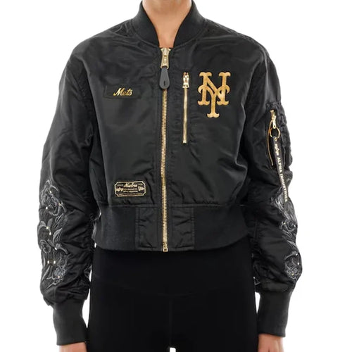 NY Alpha x New Era L-2B Cropped Bomber Jacket