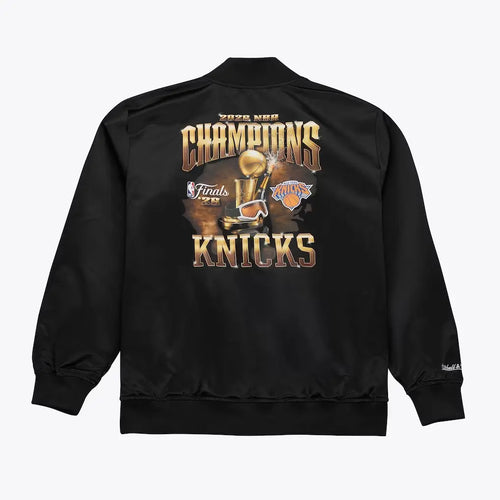 NY Knicks  2026 Champions Black Satin Jacket