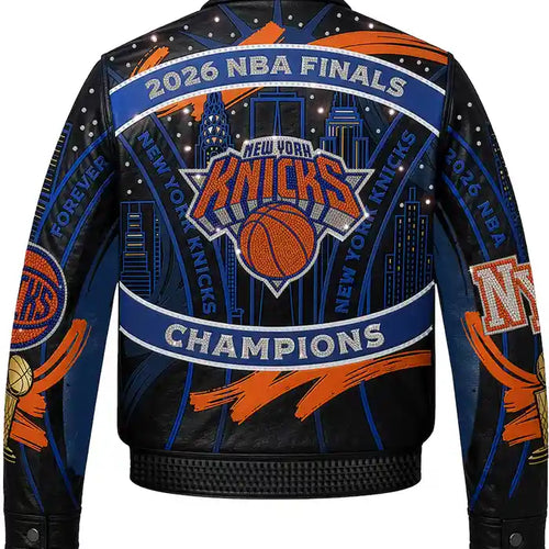 NY Knicks 2026 JH Design  Champions Swarovski Crystal Jacket