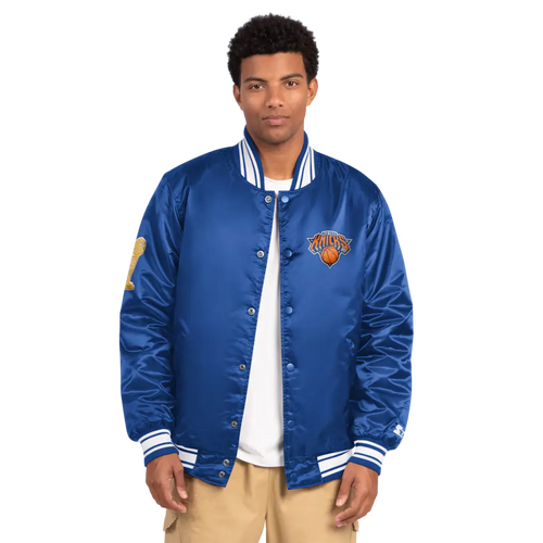 New York Knicks NBA Finals Champion Blue Satin Jacket