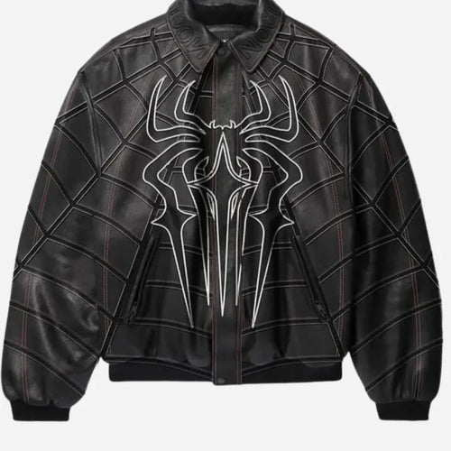 Nocta X&nbsp; Spider-Man 2026 Zendaya Black Leather Jacket For Sale
