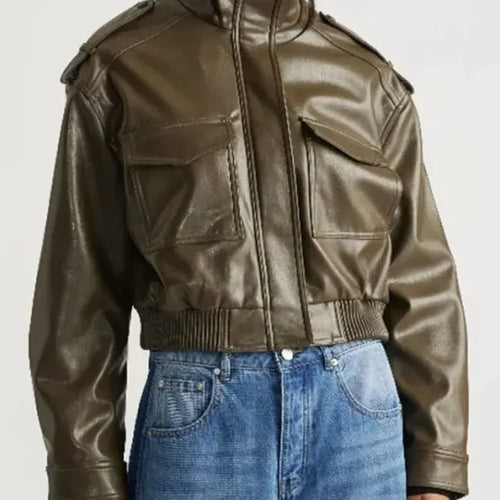 Off Campus Jules Logan Leather Zip Jacket